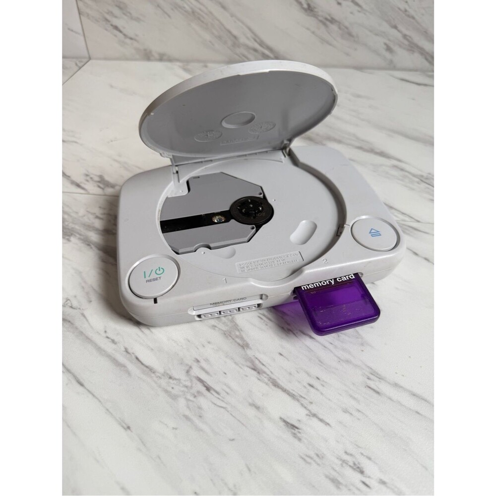 Vintage Sony PSone Slim Console SCPH-101 Mad Catz Memory Card Untested As-Is